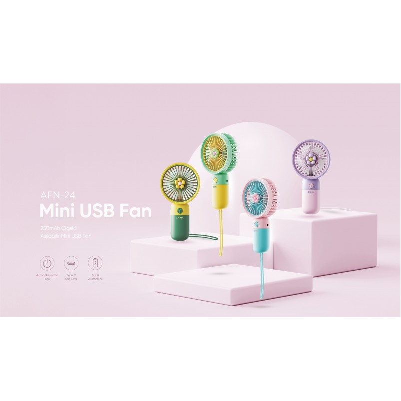 El Tipi Mini Taşınabilir Vantilatör Fan AFN24