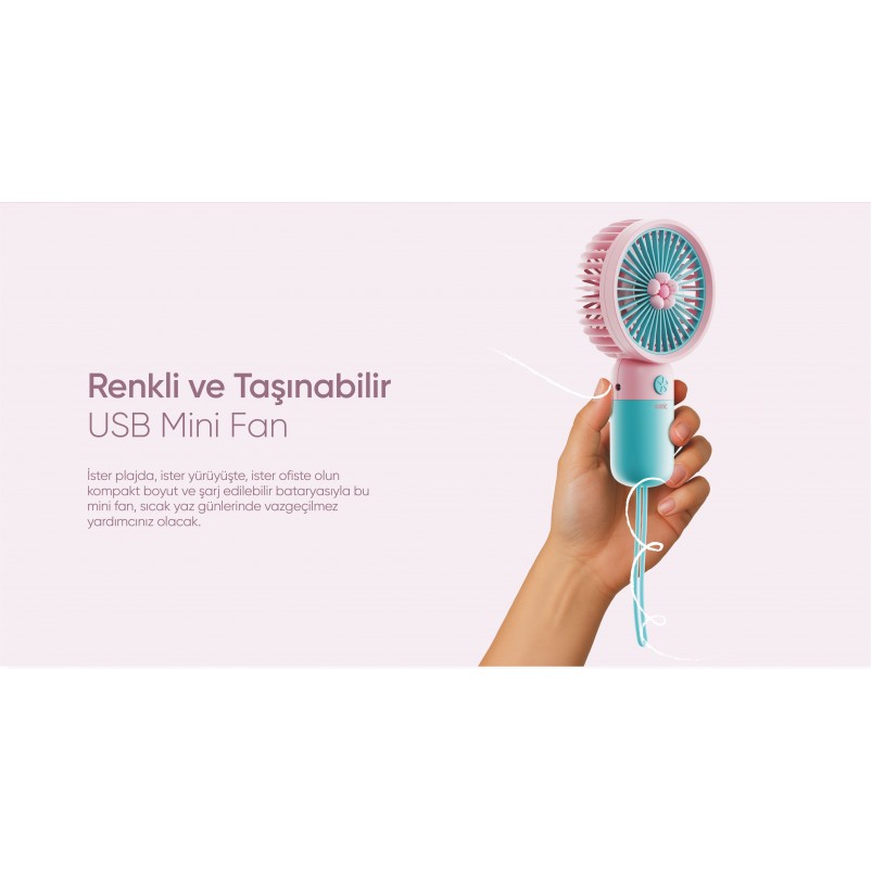 El Tipi Mini Taşınabilir Vantilatör Fan AFN24