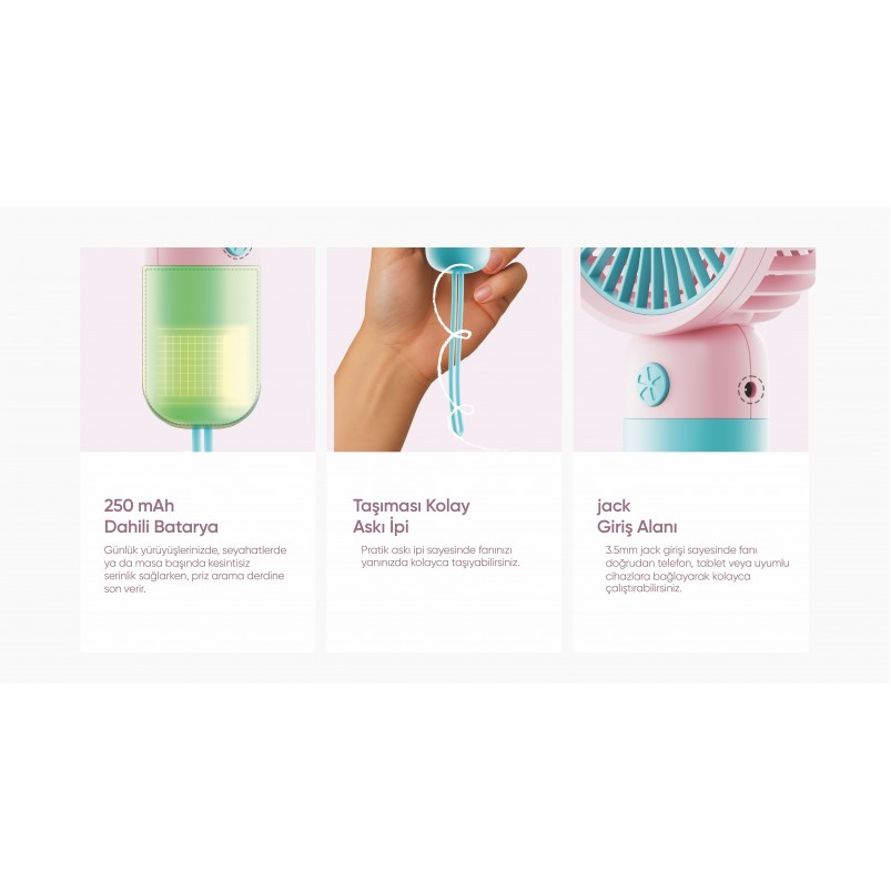 El Tipi Mini Taşınabilir Vantilatör Fan AFN24