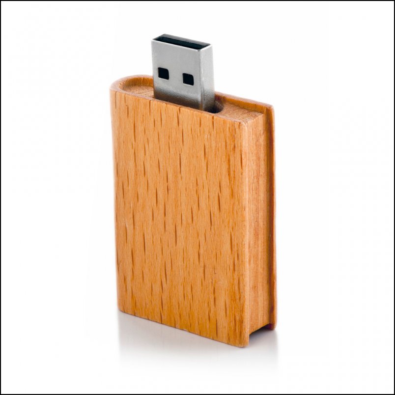 Kitap Şeklinde Ahşap USB Bellek